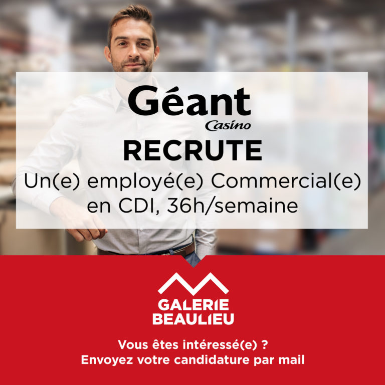 Recrutement Geant Casino Poitiers, Employé commercial