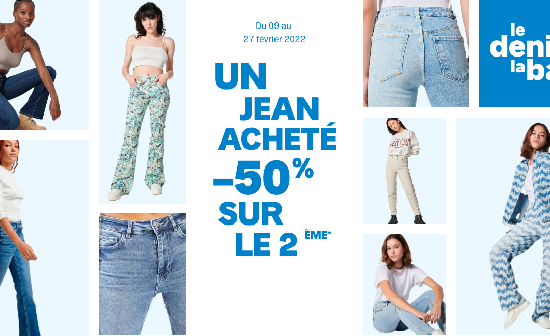 Pimkie, 1 jean acheté, le 2ème à -50%