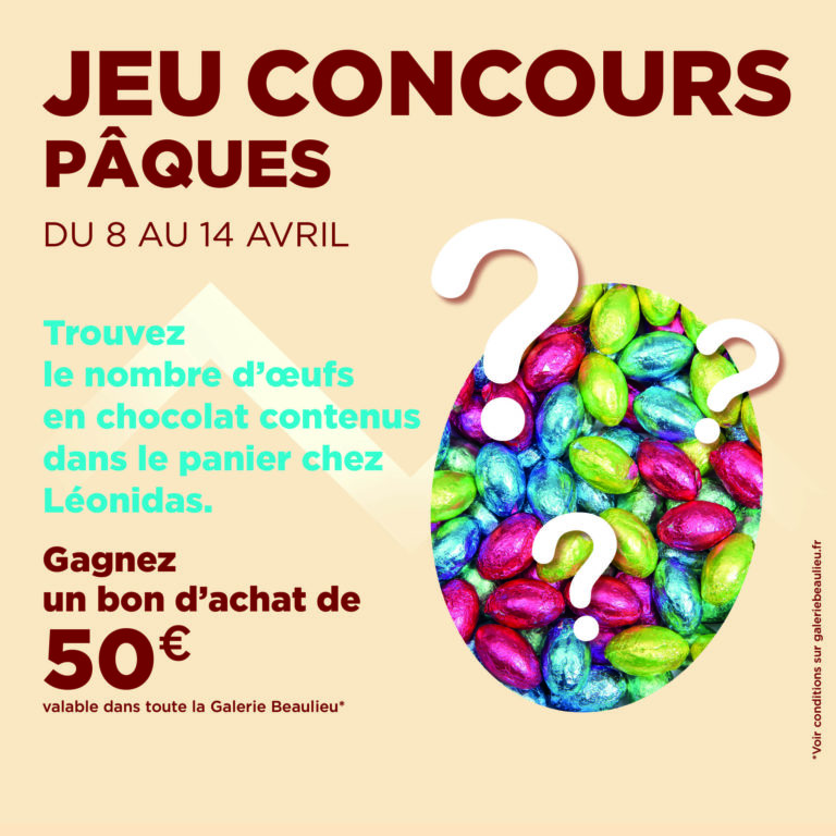 Jeu concours Pâques - Galerie Beaulieu Poitiers