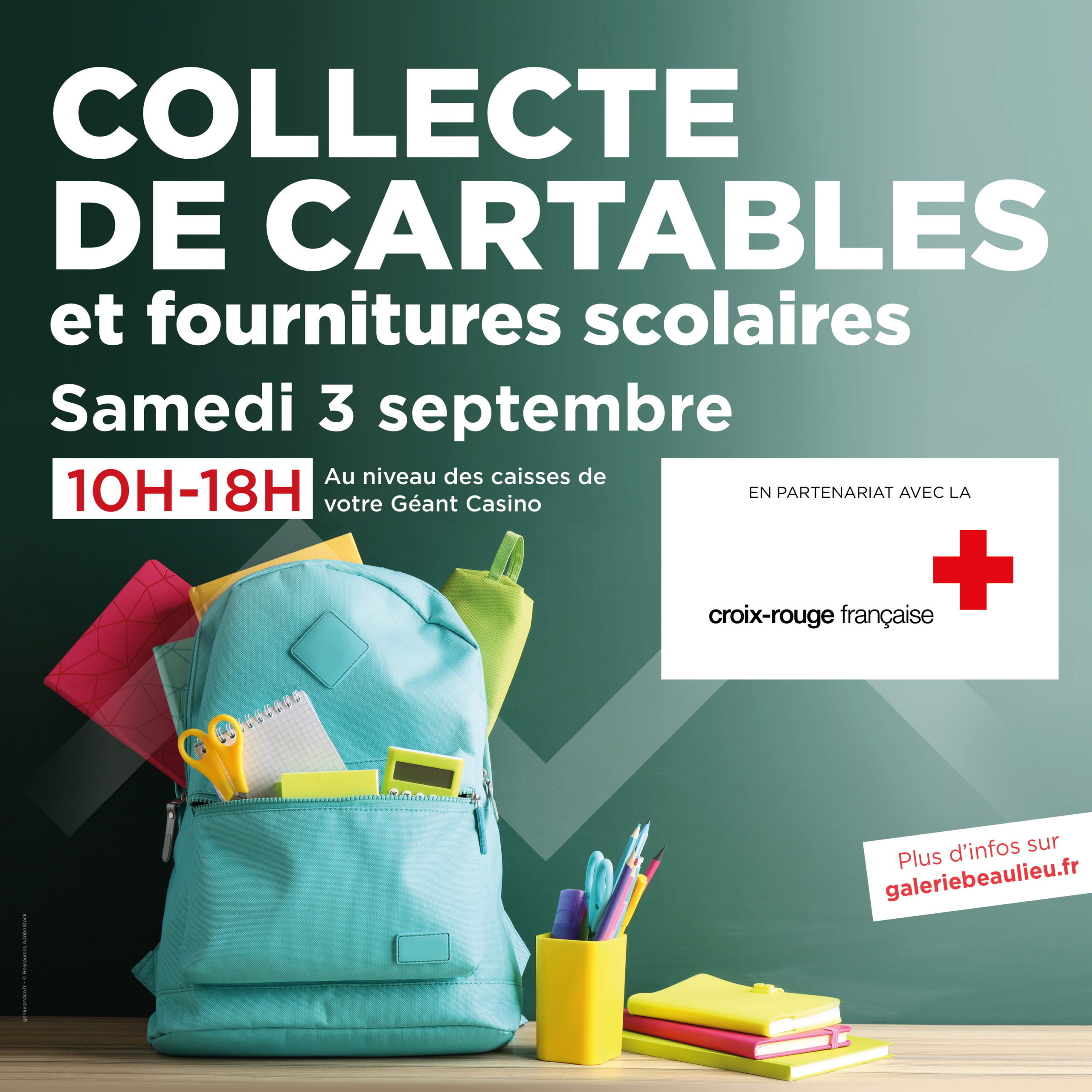 Opération Collecte de Cartables et Fournitures scolaires