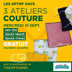 Les Optim'Days ATELIER zero dechet LE 21/09- Event à la galerie Beaulieu poitiers
