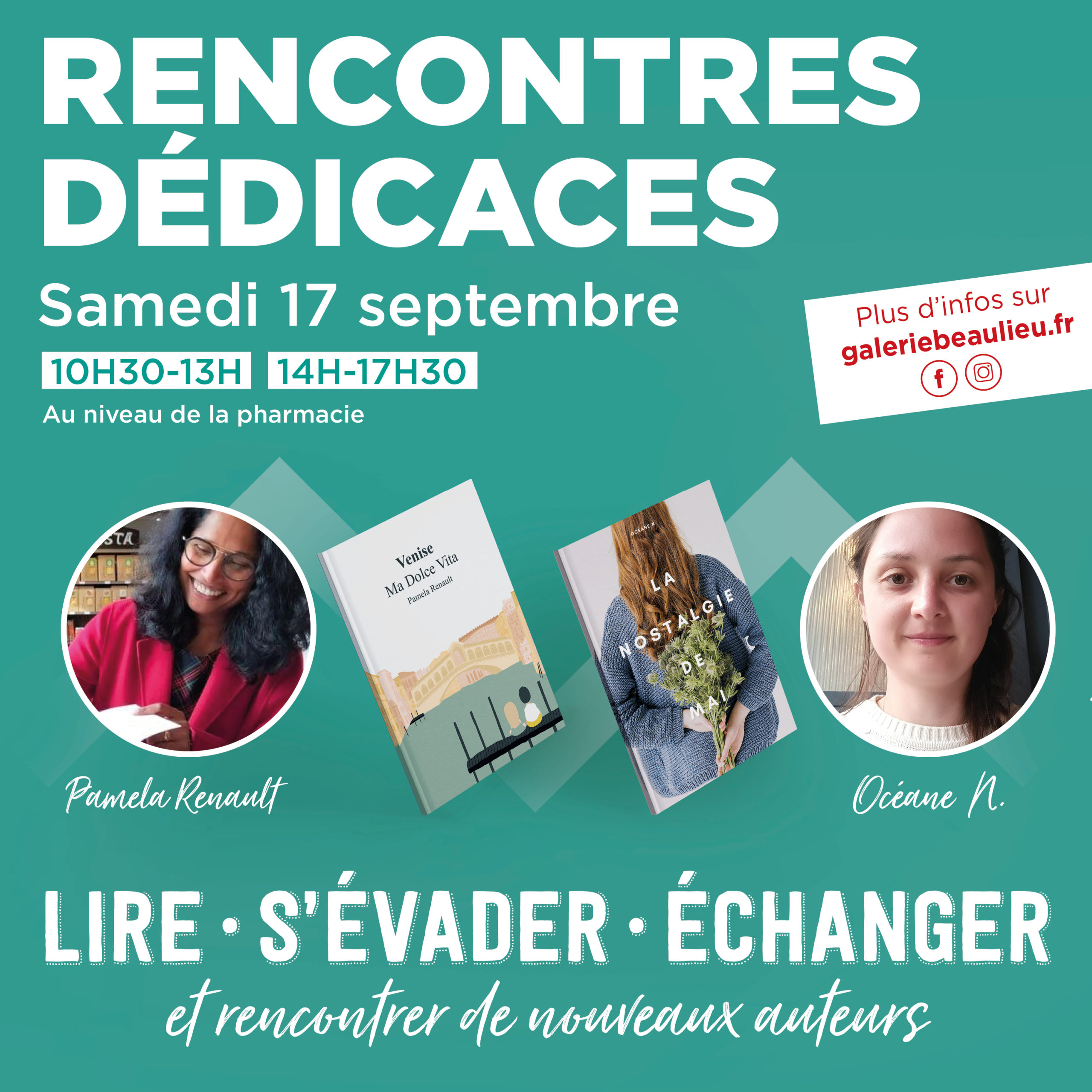 Evenement Galerie Beaulieu POitiers > Séance dédicace Pamela Renault et Océane N.