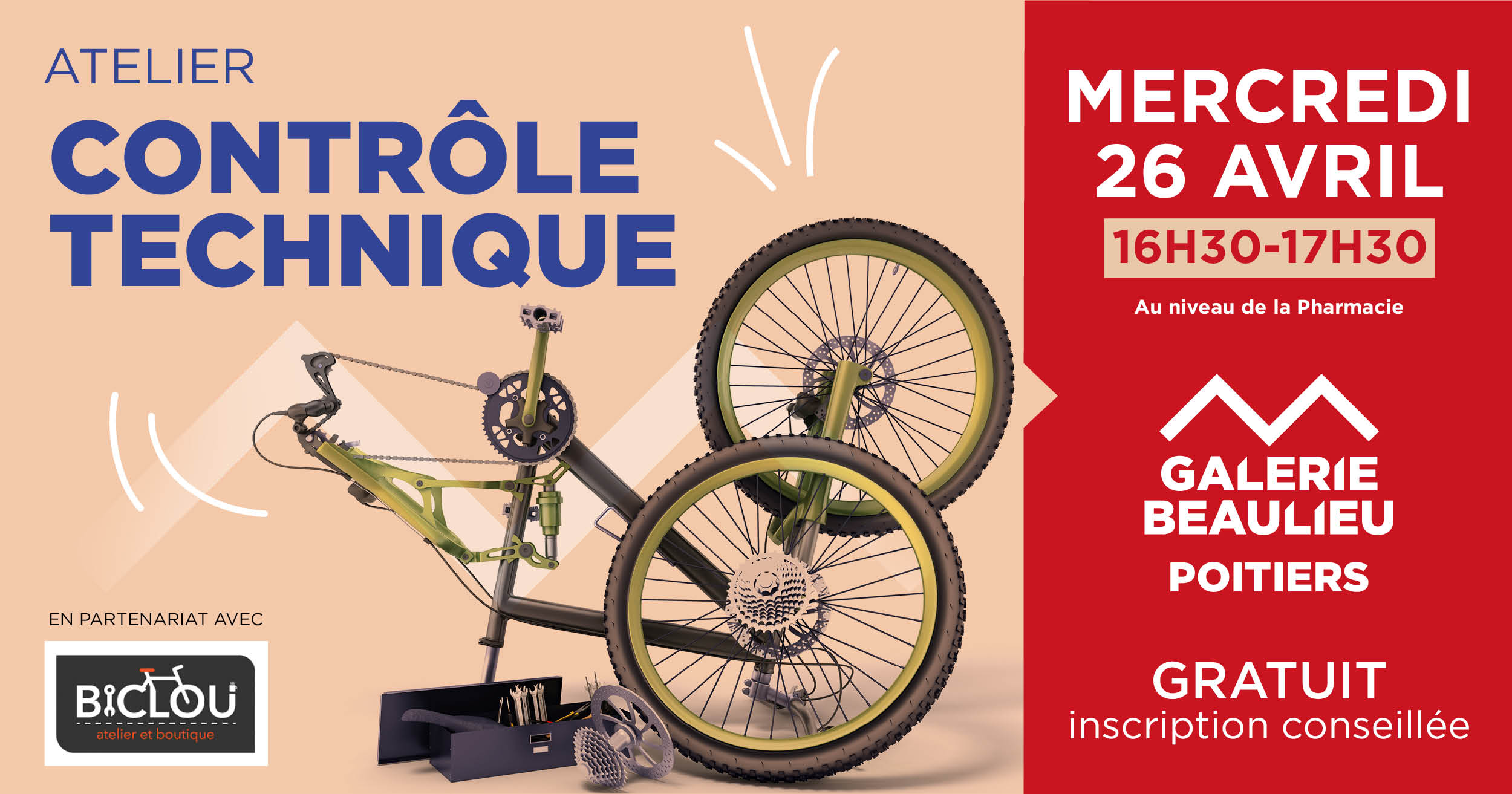 controle technique-EVENT_BICLOU3 Contrôle Technique Biclou - Galerie Beaulieu de Poitiers